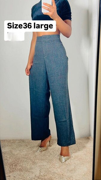 Trousers for women grey size 36 large
