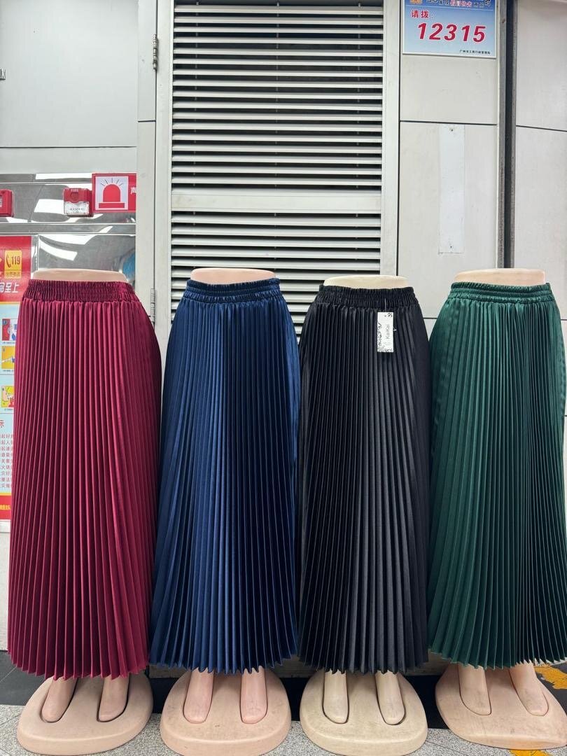 Jupe plissée longue élégante
