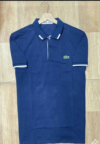 Polo Lacoste bleu marine homme