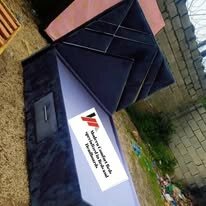 custom made bed with a high base