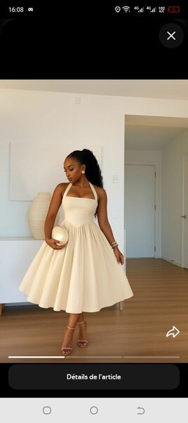 Robe évasée élégante femme