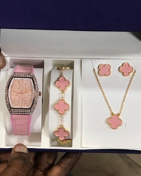 Ensemble Bijoux Rose Femme