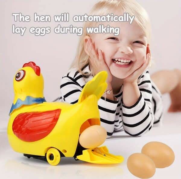 Electric Hen Toy with Light & Music Simulation Lay Eggs Univ