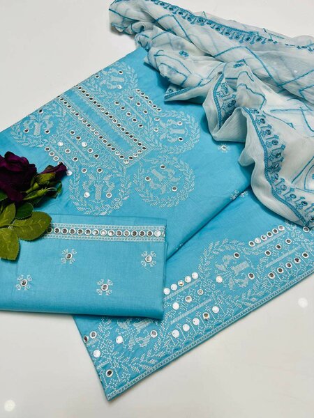 Lawn handmade embroidery