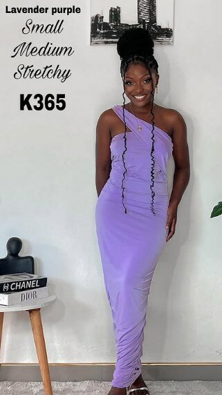 Maxi stretch dress, lavender purple