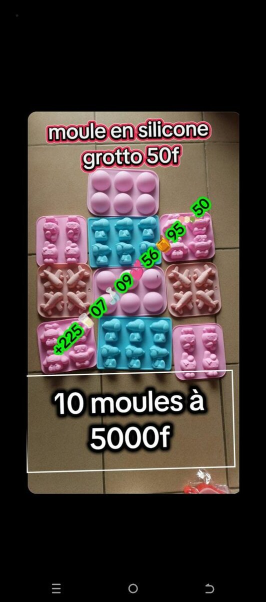 Moules en silicone pour pâtisserie