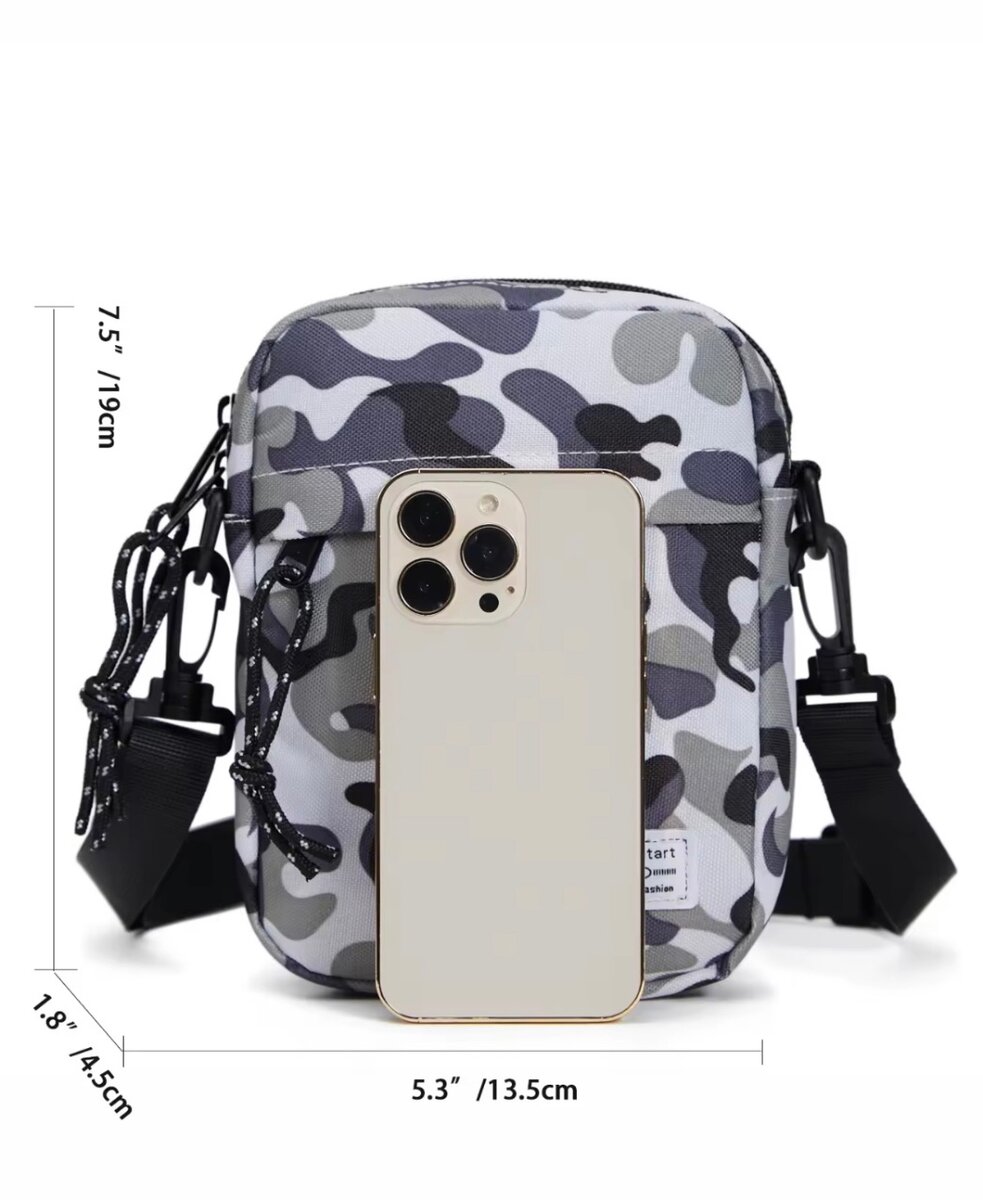 Sac bandoulière camo moderne