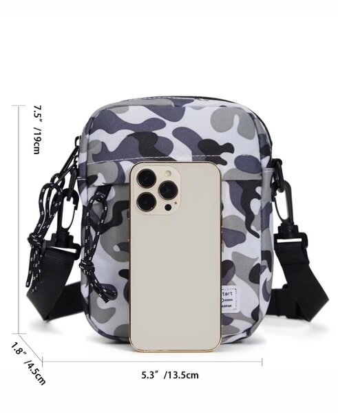 Sac bandoulière camo moderne