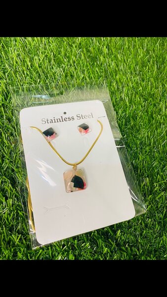 Necklace and earrings