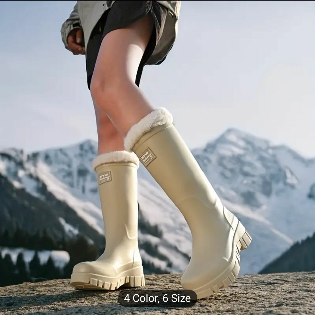 Winter Chic Rain Boots for Women - Waterproof