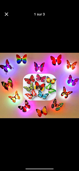 Papillons lumineux LED