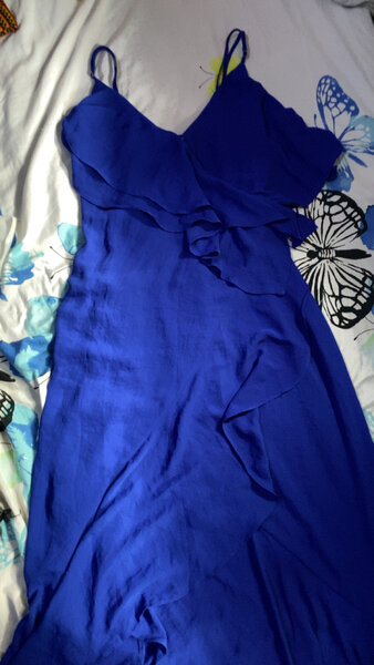Robe longue bleue élégante pour femme