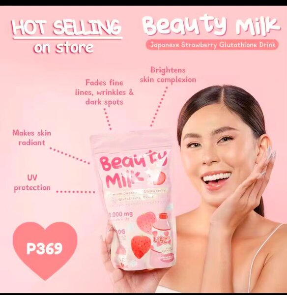 Beauty Milk Boisson Glutathion Fraise