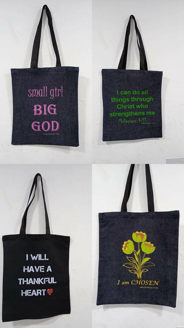 Multifunctional Black Canvas Tote Bag