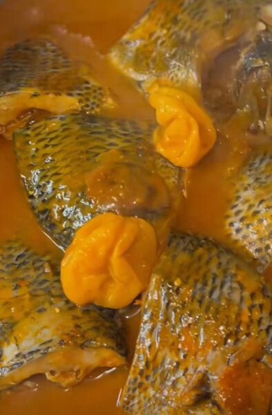 Délicieux plat de poisson épicé