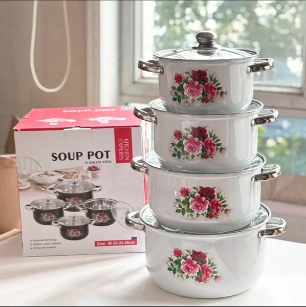 Casseroles Fleurs Acier Inox