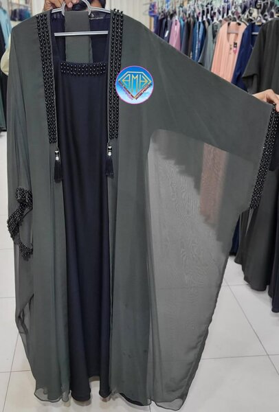 _ Fancy Pearl Abaya  Upper High