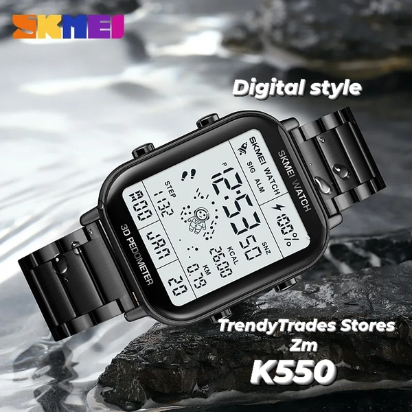  SKMEI  Men and Women Electronic watch black