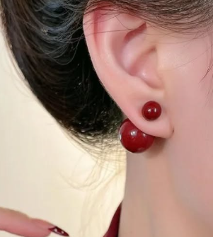 Серьги в цвете бордо😍