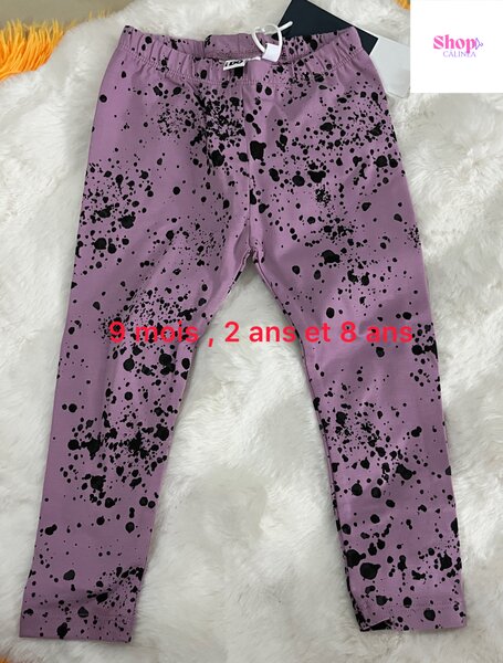 Leggings Enfant Violet Tacheté