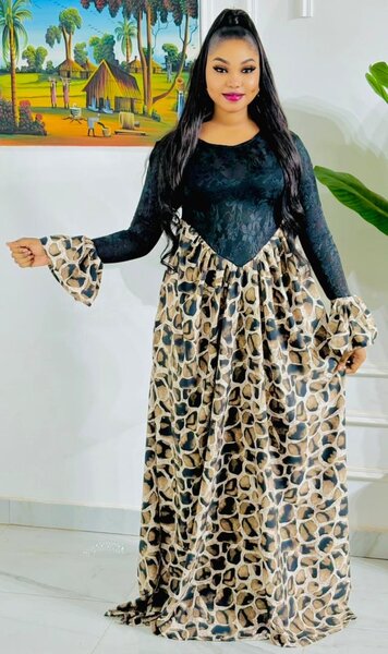 Robe longue élégante imprimée