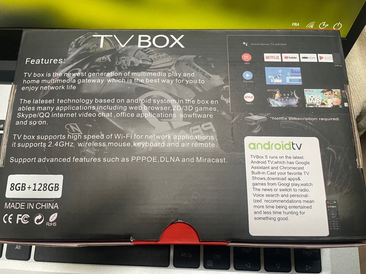 Boîtier TV Android 4K Ultra HD