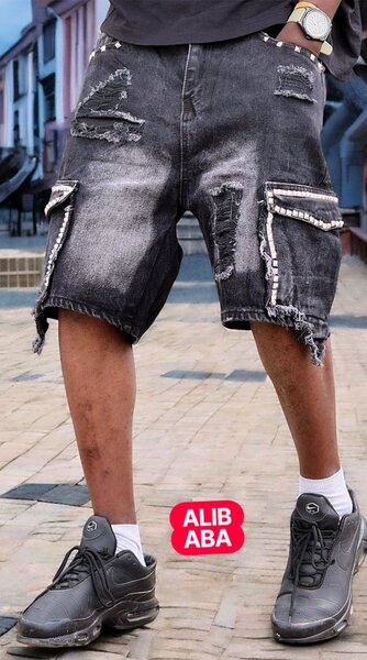 Shorts cargo délavés homme