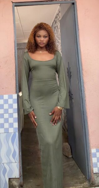 Robe longue élégante verte