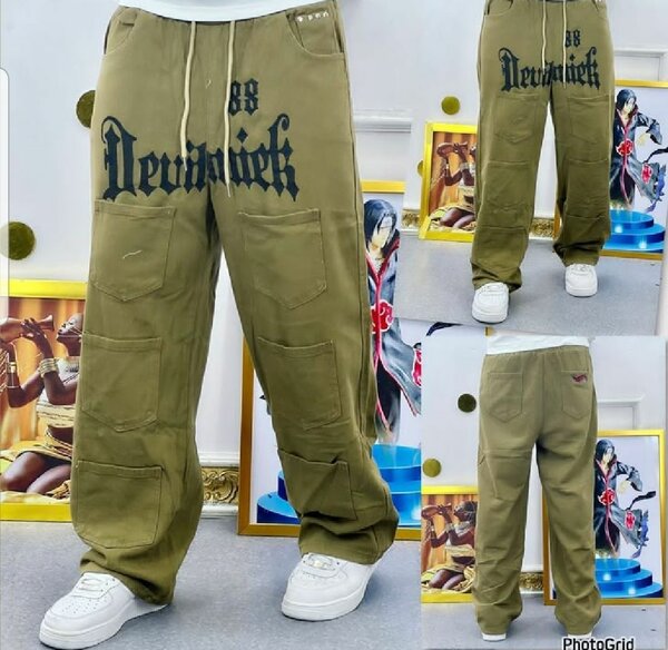 Pantalon cargo vert style streetwear