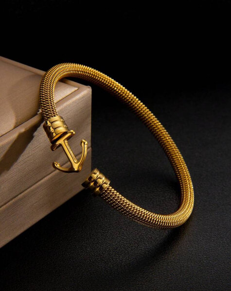 Bracelet ancre acier élégant