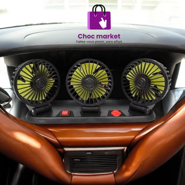 Ventilateur de voiture 3 tête