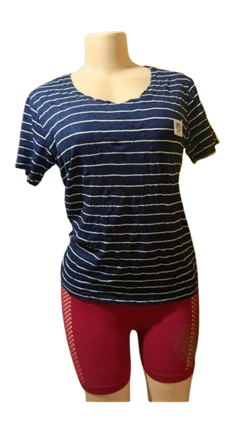 Body en cotton bleu blanc