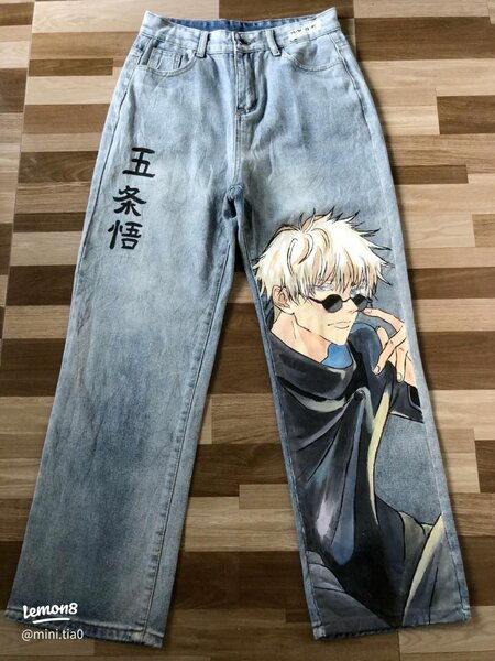 Jeans personnalisés anime