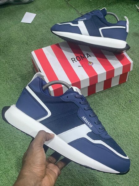 Baskets Homme Bleu Armani