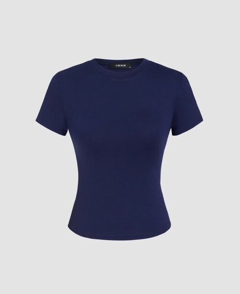 T-shirt bleu élégant femme