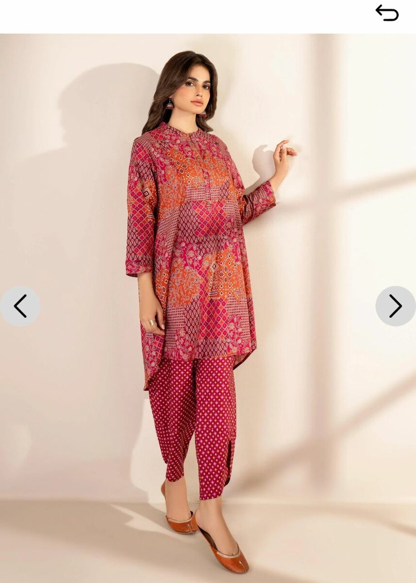 2 Piece Lawn Suit-Printed