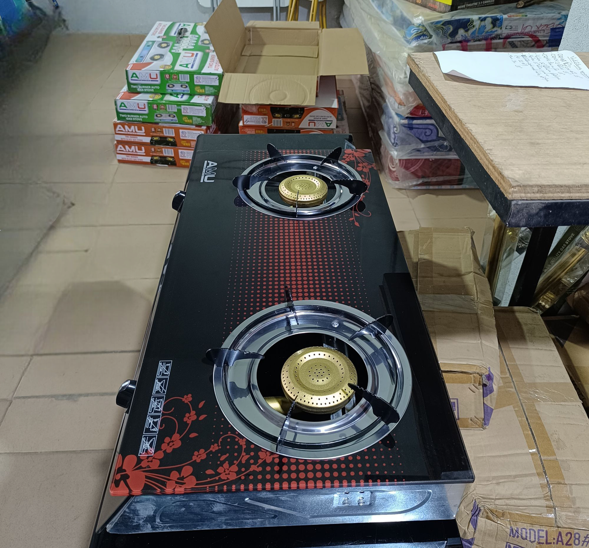 Gazinière 2 feux vitré