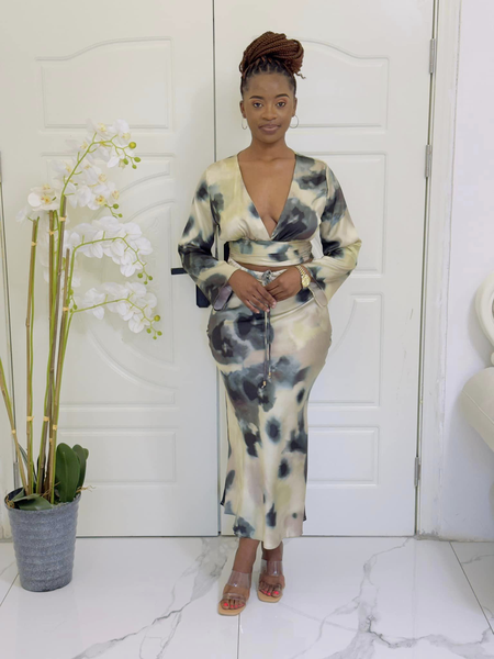 white and blue long dress