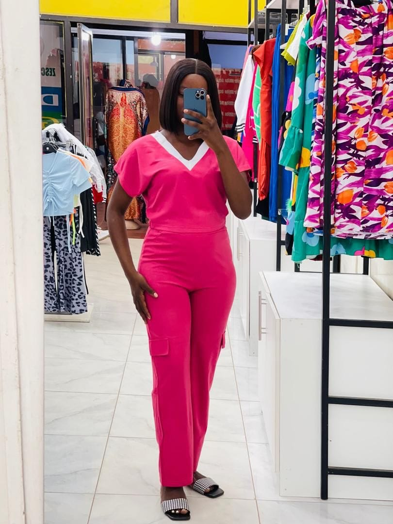 Elegant pantsuit pink