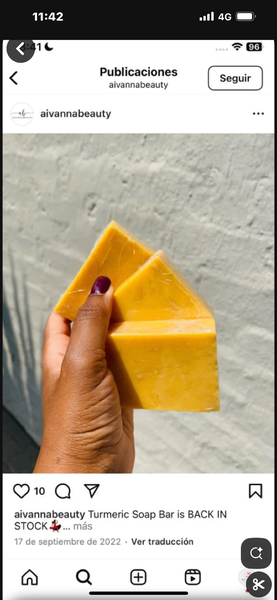 Savon au curcuma naturel