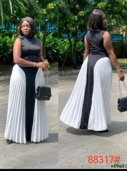 Robe longue élégante monochrome