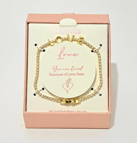 Bracelet "LOVE" plaqué or