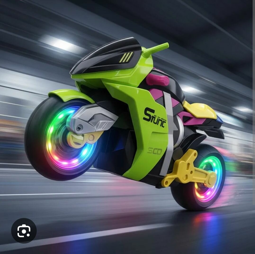 Moto télécommandée acrobatique LED