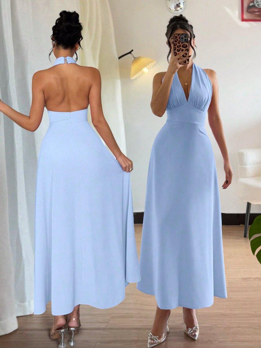 Robe Élégante Dos Nu Femme