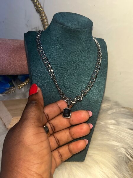 Collier croix en acier inoxydable