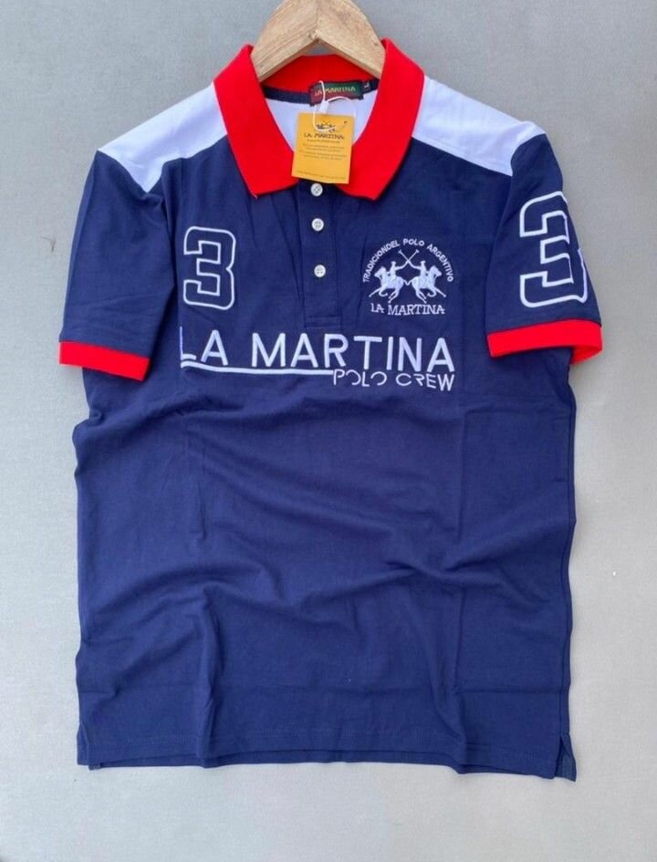 Polo en coton multicolore