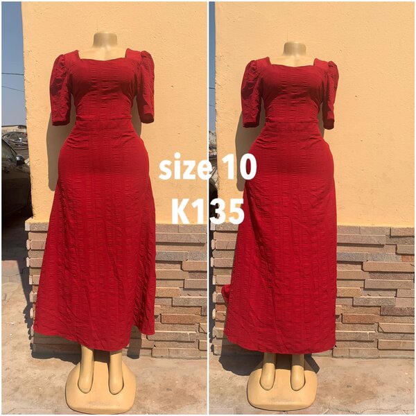 Red maxi dress, size 10