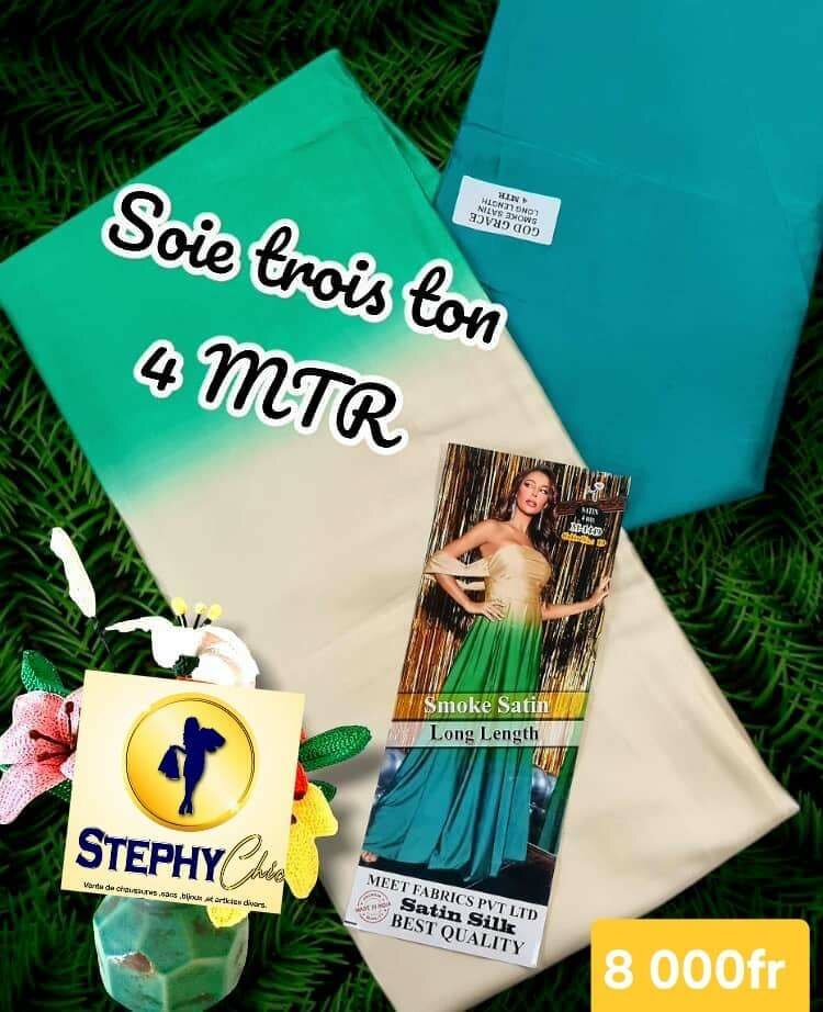 Tissu en soie 3 Tons 4 Mètres