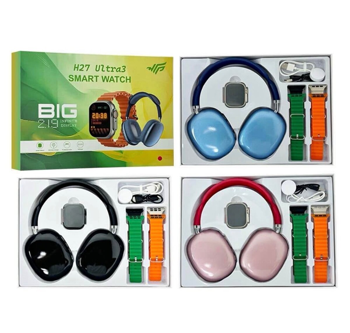 Montre intelligente H27 Ultra3 avec casque Bluetooth