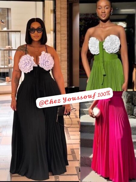 Robe de soirée élégante fleurie